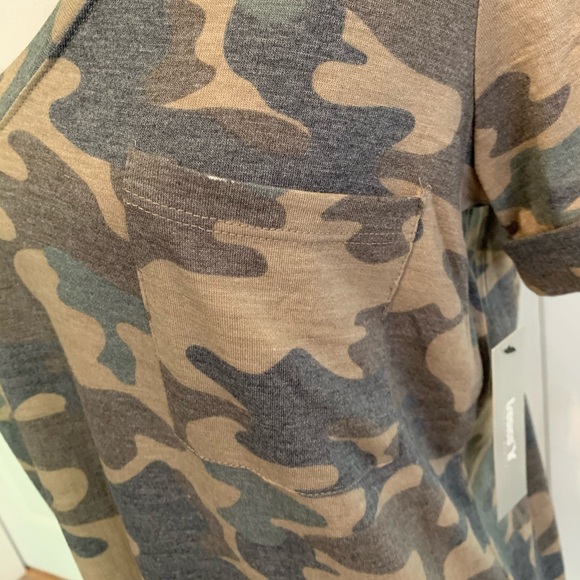 Short Sleeve V-Neck Camouflage Dress - Size S - Picture 4 of 9